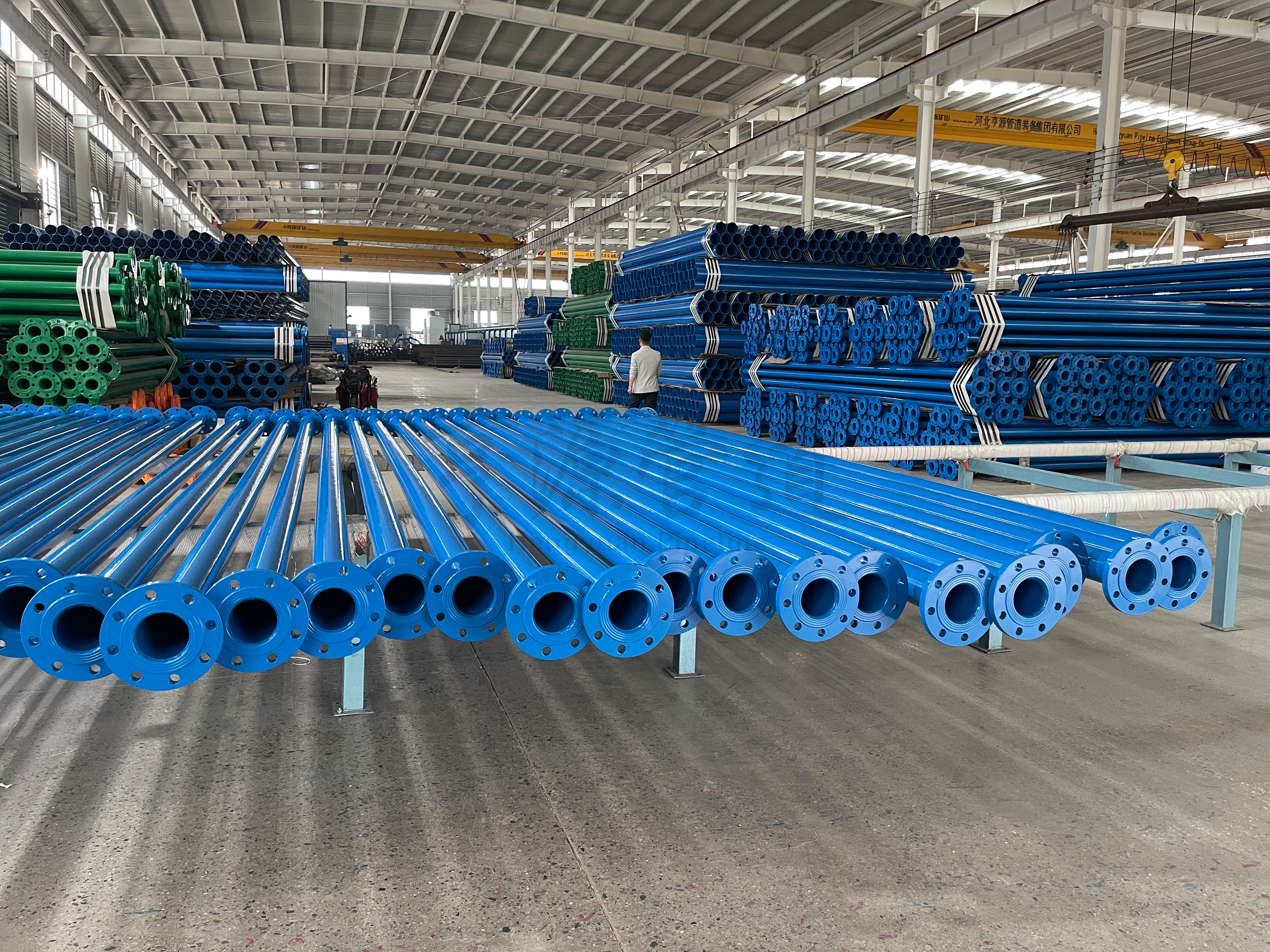 dn100法兰连接式内外涂塑钢管