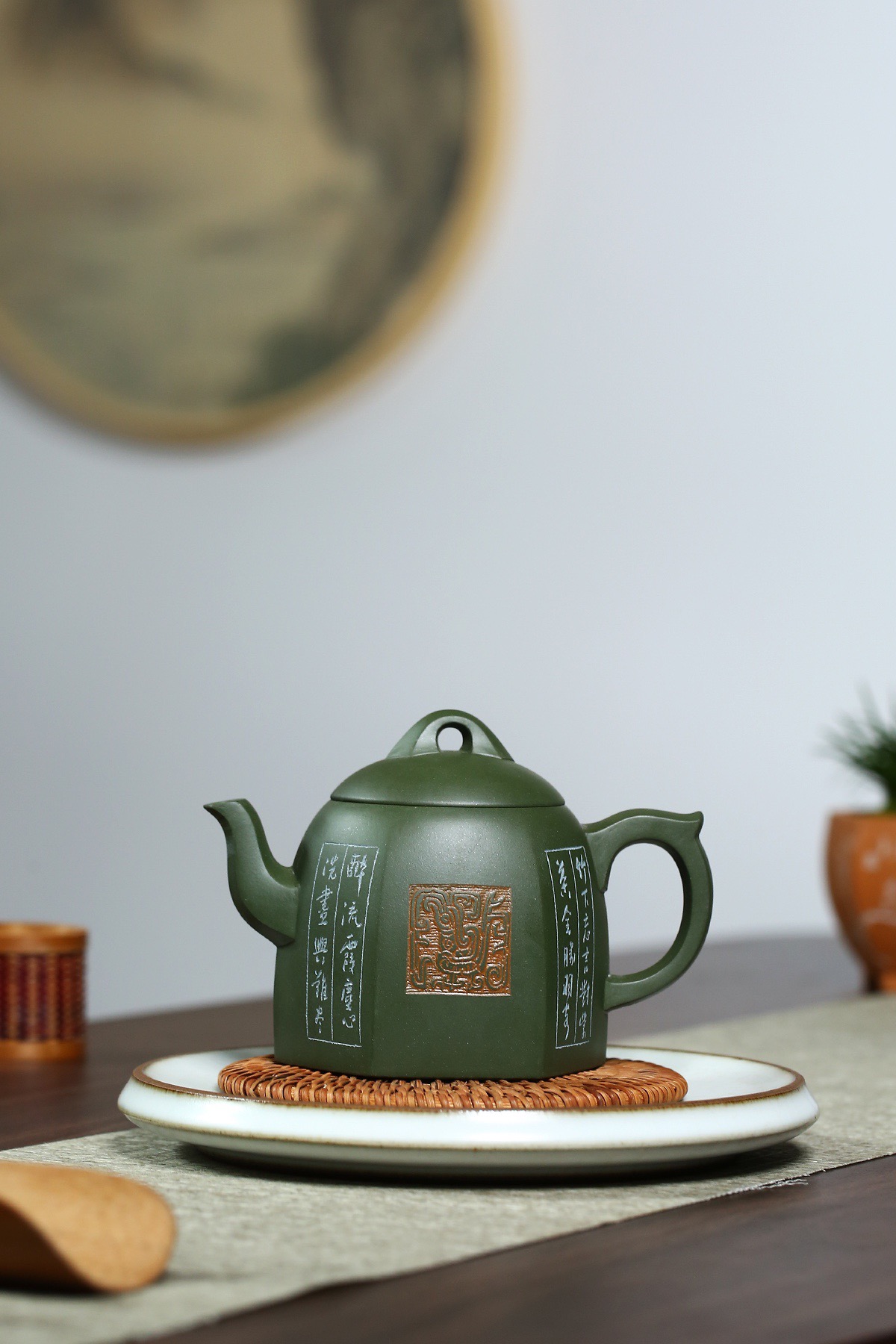 紫砂壶大师名家陈复澄六方秦权套组
