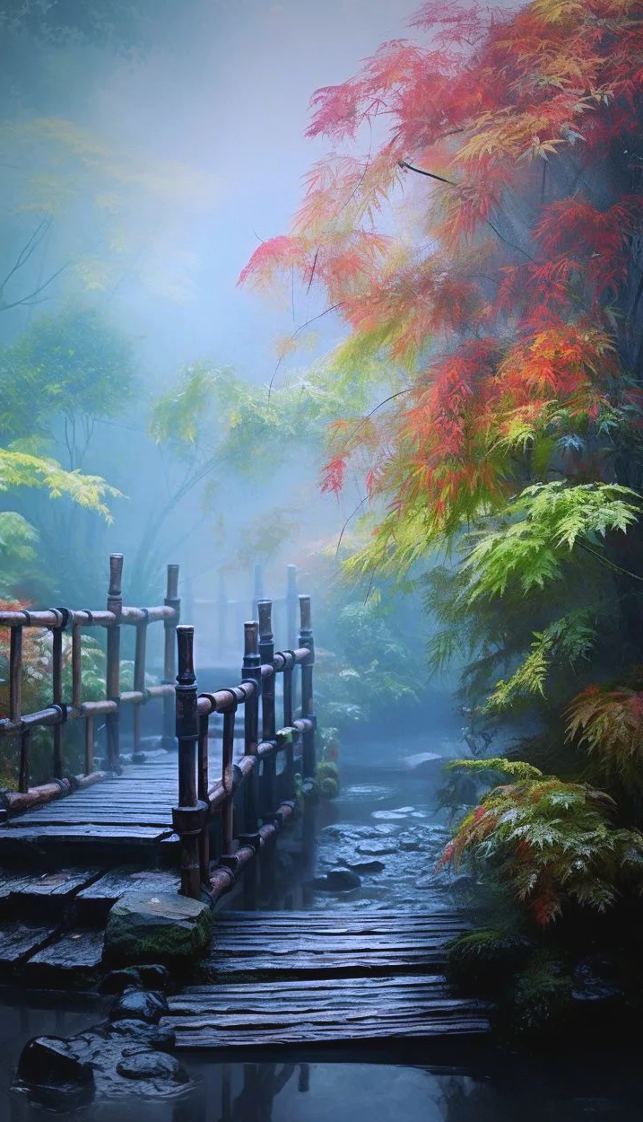 竹林小溪美景:感受大自然的纯净与力量