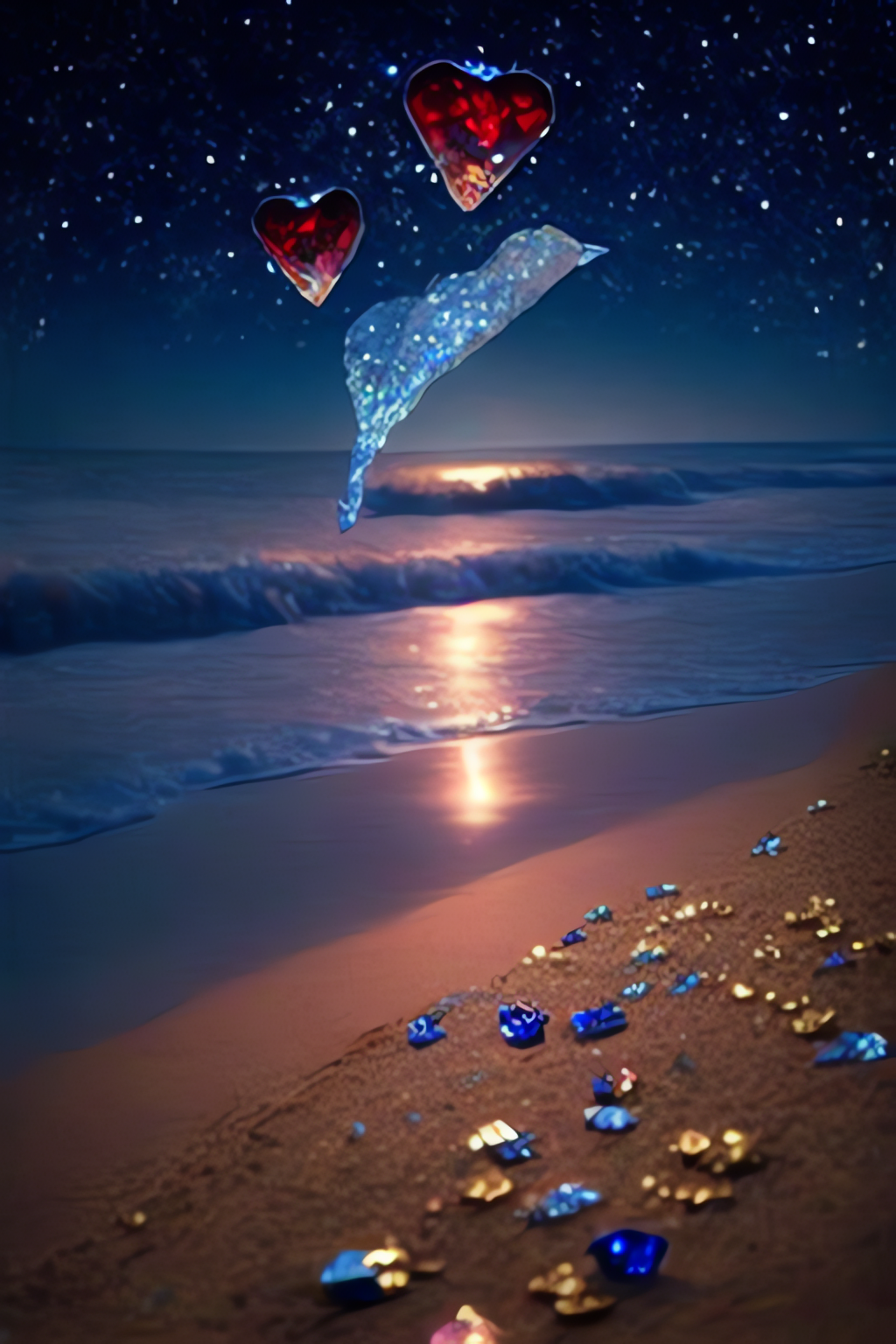 海滩美景手机壁纸 ai绘画壁纸