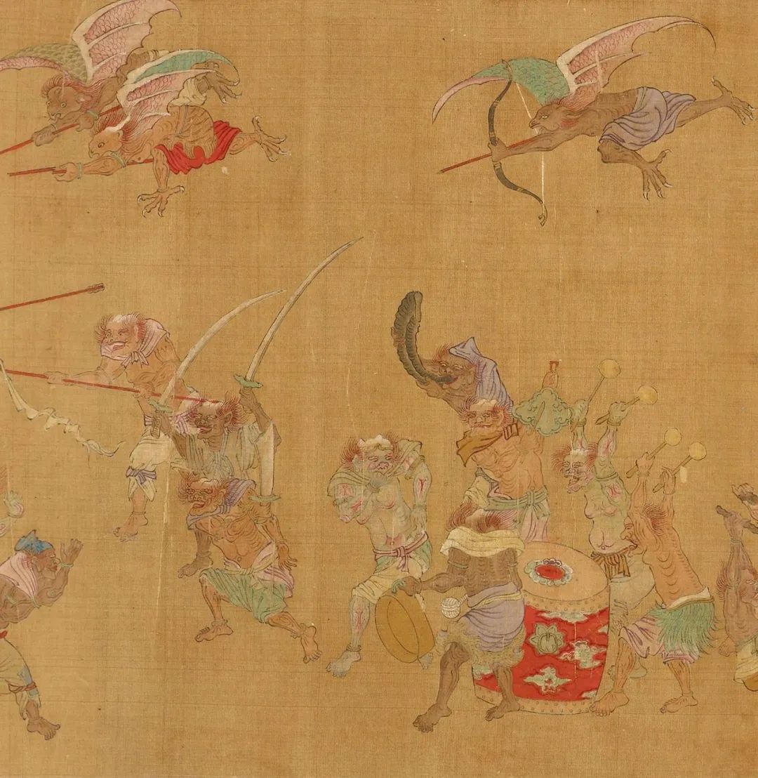 托名仇英的清代佛画《揭钵图》