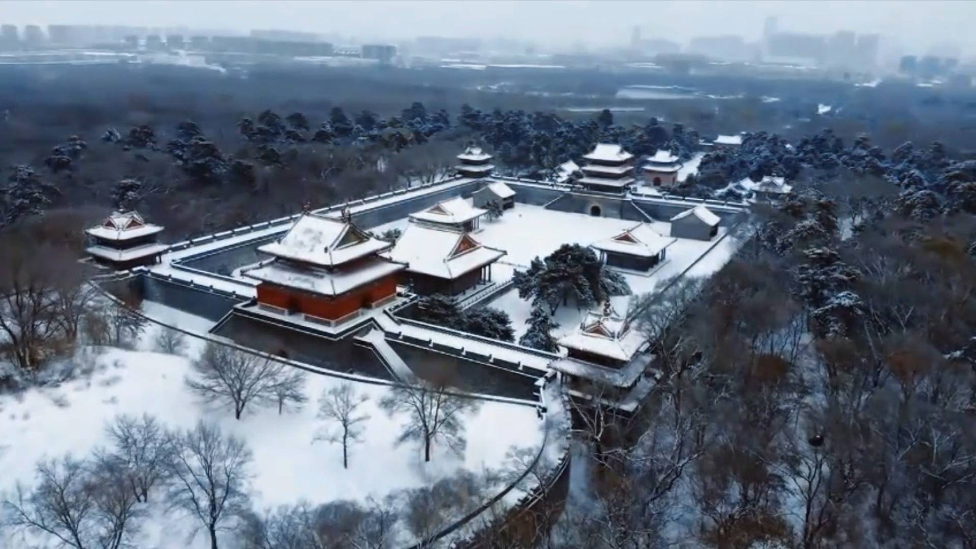 白雪镶红墙!来沈阳故宫看雪景
