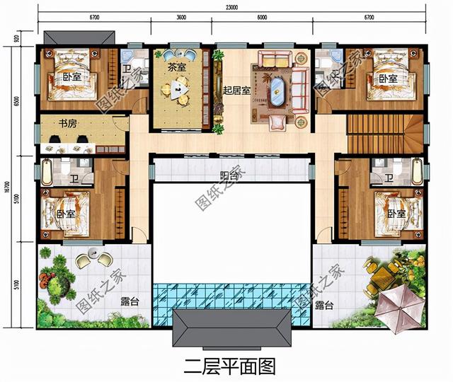 帶車庫的四合院別墅,庭院真享受,出入方便且融入生活