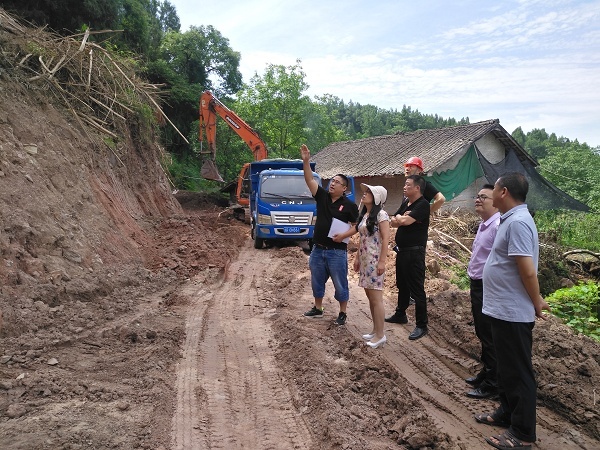 射洪市副市长邹清带队检查地质灾害防治及非煤矿山安全生产工作