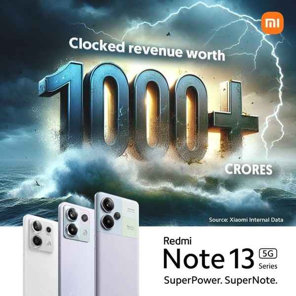 Redmi Note 13 5G系列在印度销售额突破100亿卢比-第2张-科技-土特城网