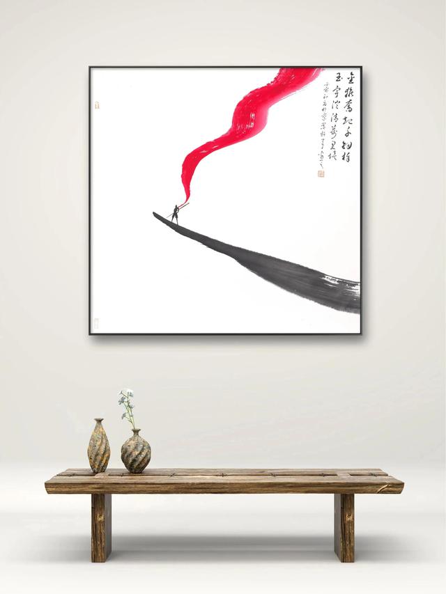 抖音百万粉丝禅意画家墨轩子作品赏析