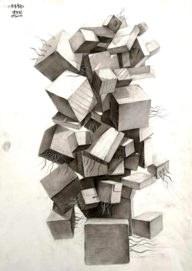 天津美术学院设计基础部素描课程作品展