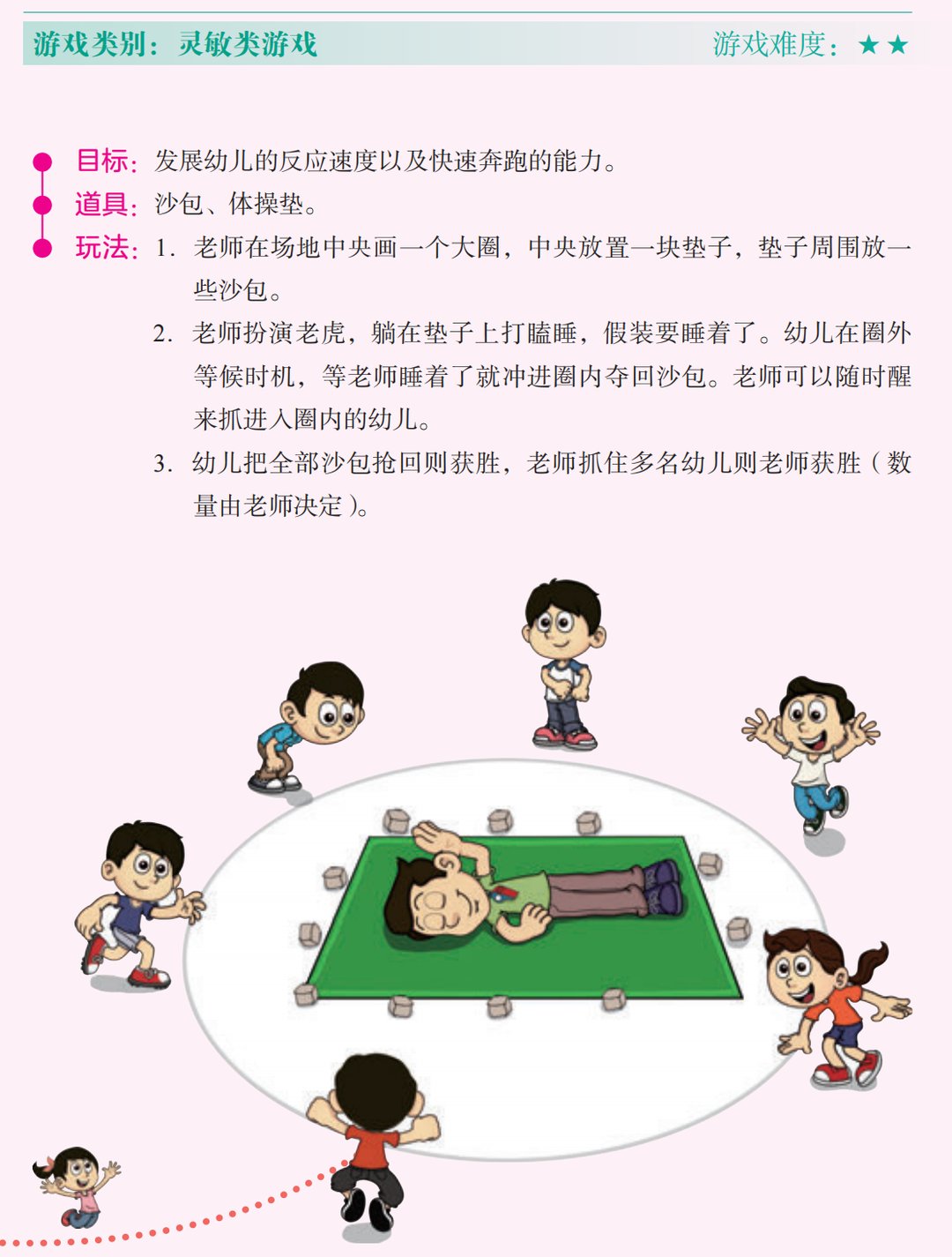 幼儿体育游戏活动设计及示意图(幼儿体育游戏方案,包括玩法和规则)