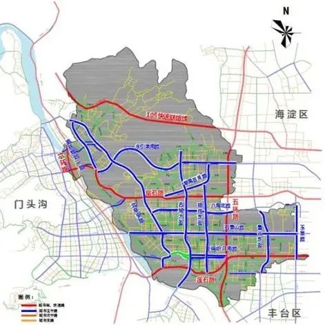 石景山道路规划图片