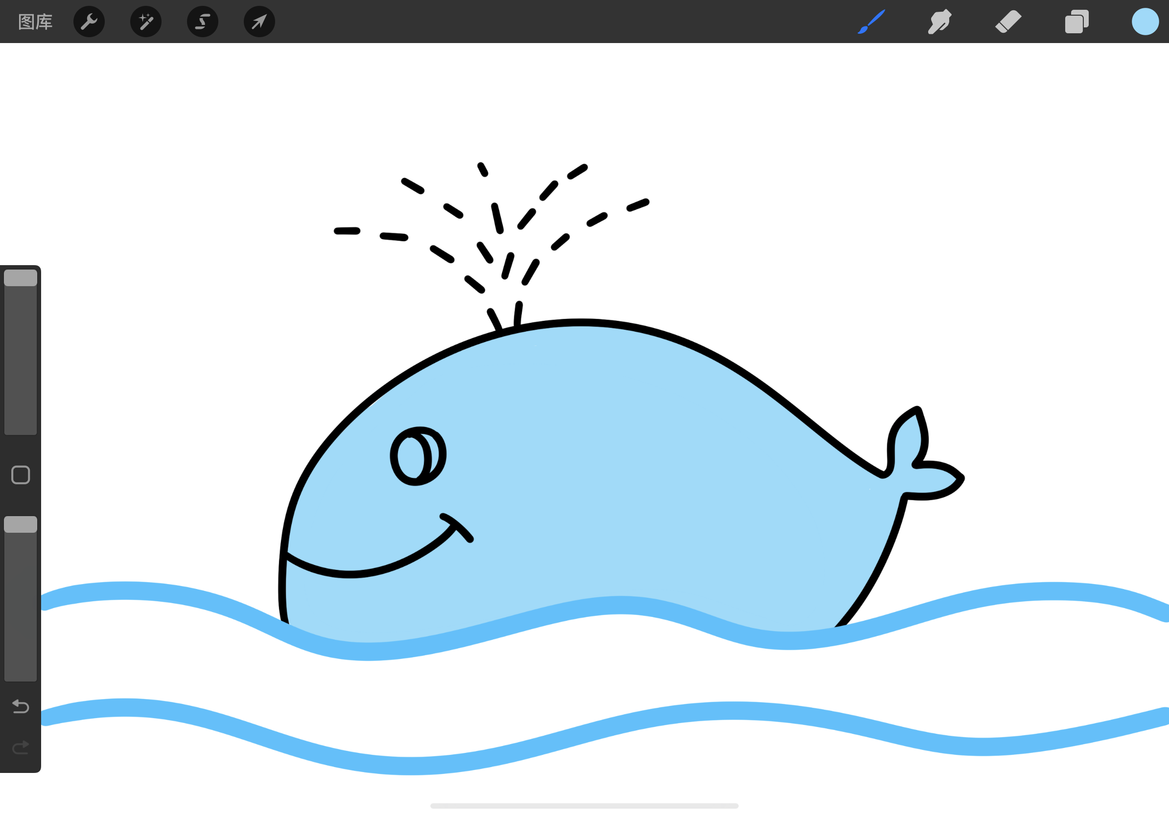 可爱的海豚简笔画