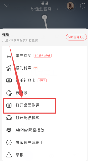 网易云音乐歌词怎么显示在苹果手机屏幕上