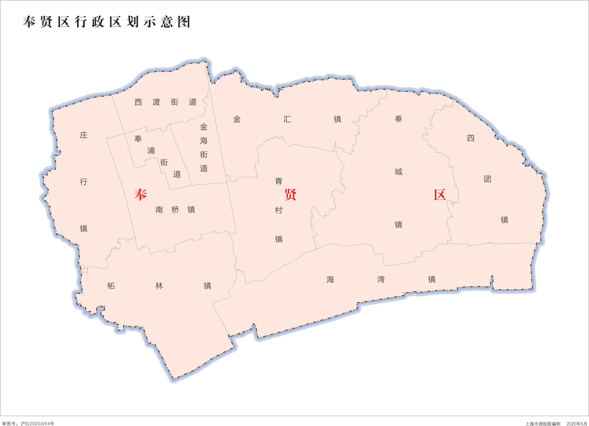 中华人民共和国-上海市行政区划地图