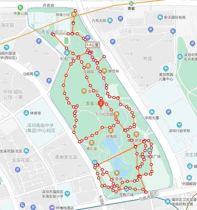 深圳香蜜湖公园地图图片