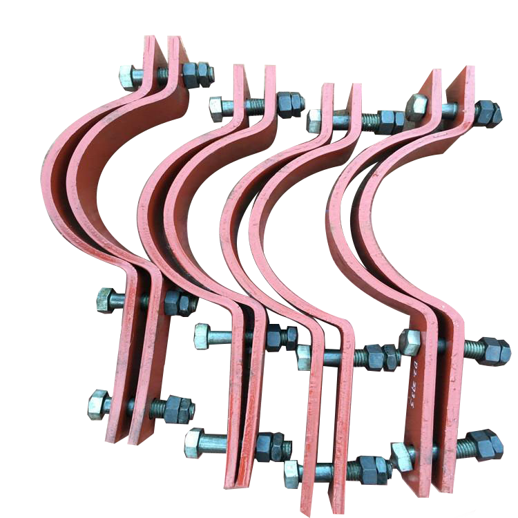 长管夹 三孔短管夹 管道保冷用双螺栓管夹 镀锌管道抱箍