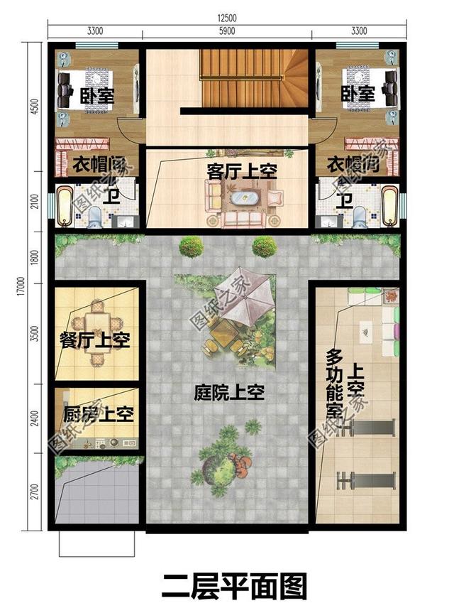 小型四合院,四面合围方得正,空庭灵鸟绿翠兴