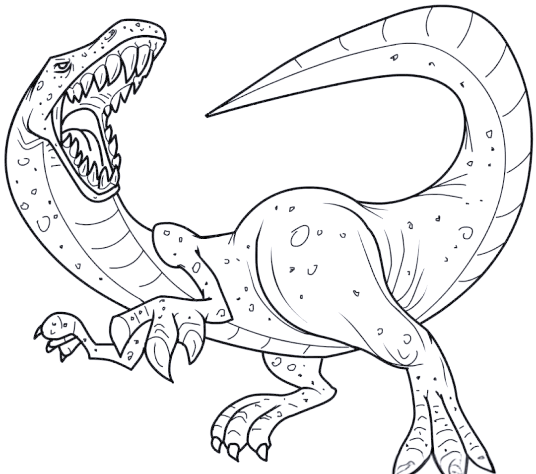 恐龙线稿艺术探秘:勾勒出一个生动多样的恐龙世界