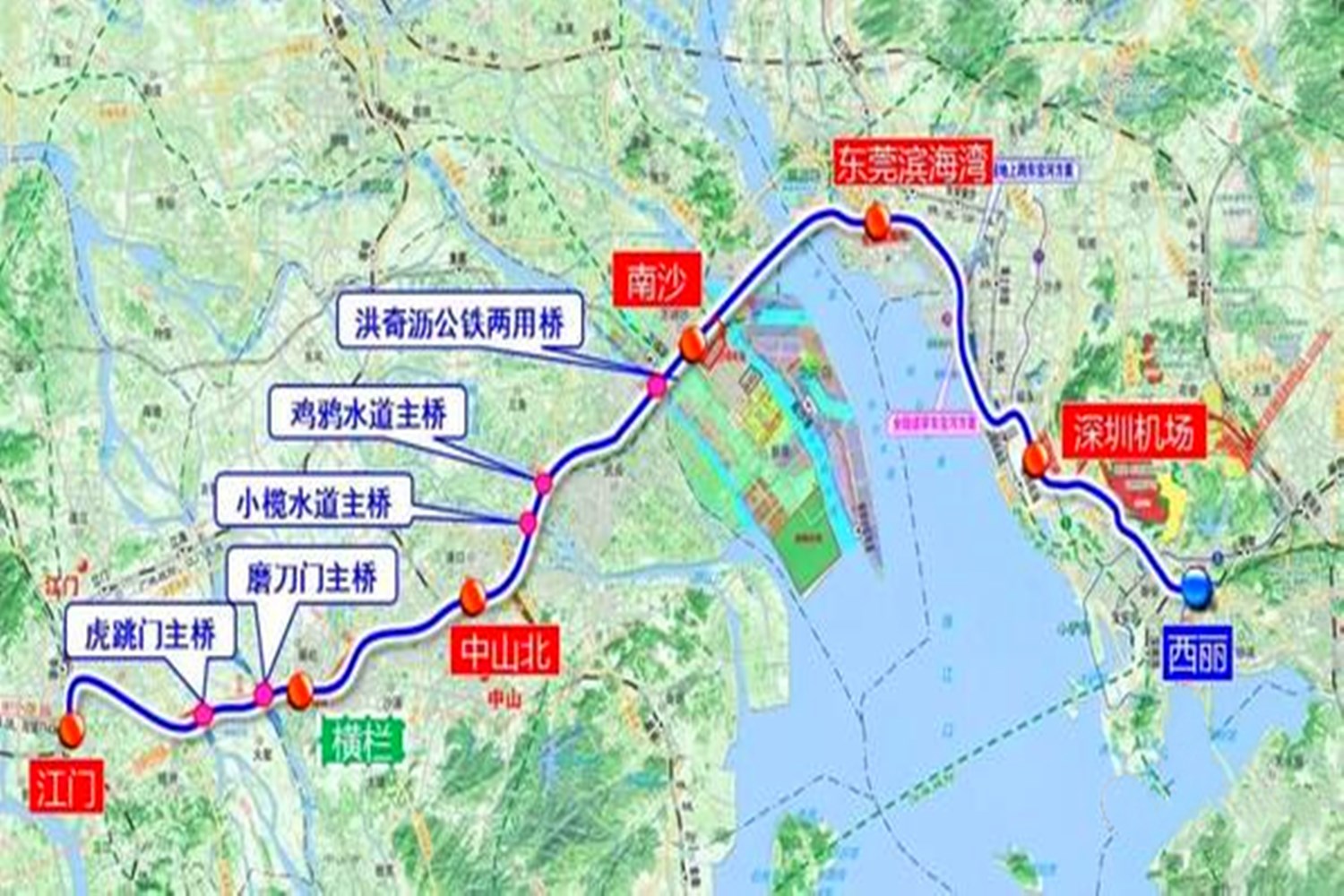 深圳在建一条铁路线对接江门,全长1161公里,桥隧比达到98%