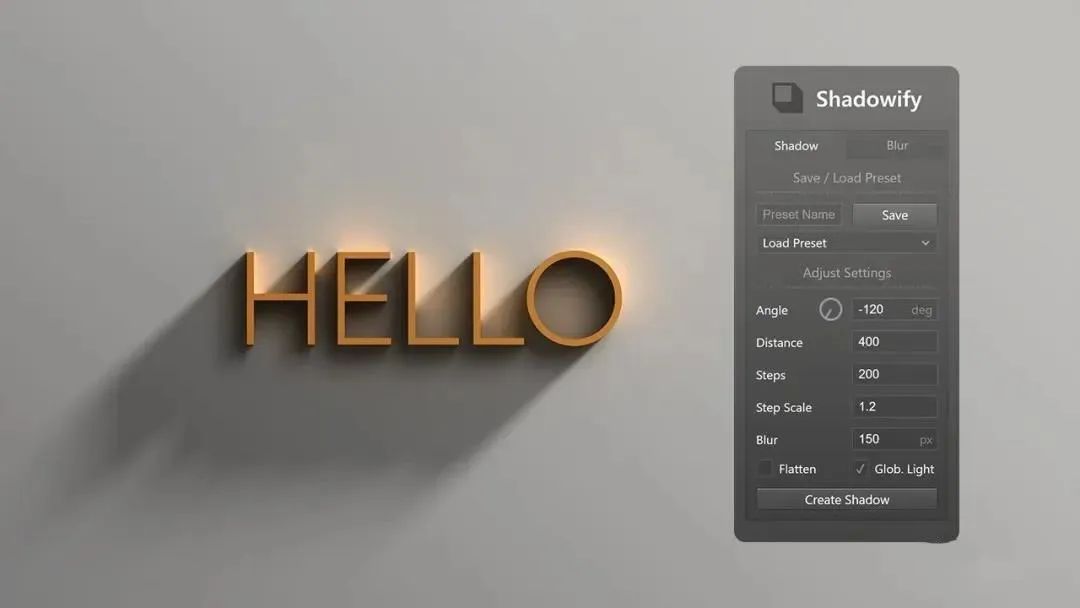 「第334期」shadowfiy-ps一键投影神器丨免费领取