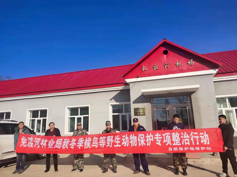 免渡河林业局开展秋冬季候鸟等野生动物保护专项行动进林场活动