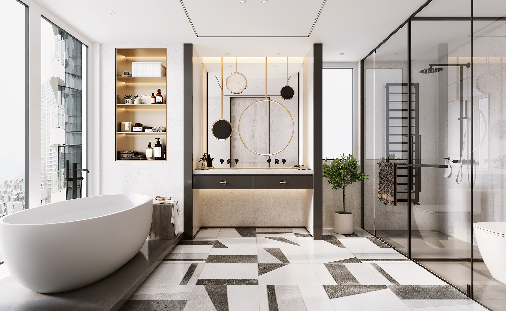 轻奢卫生间装修效果图大全