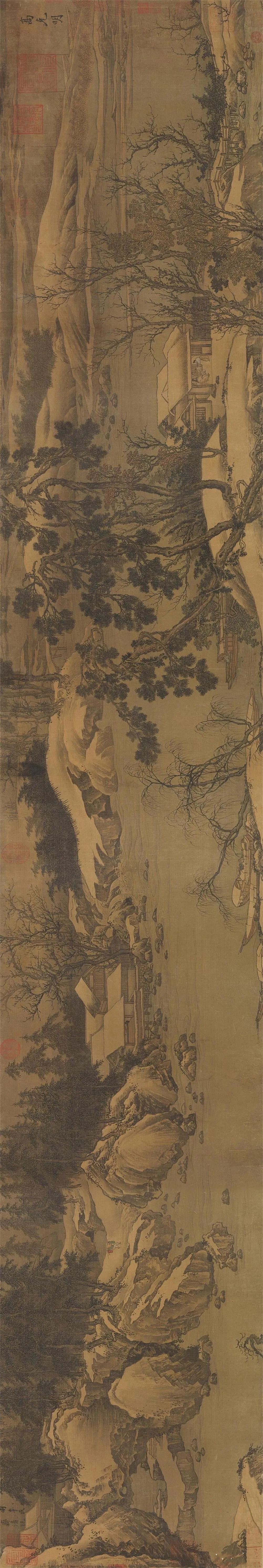 《溪山雪意图》《雪山图卷》——宋朝两幅横幅雪景图