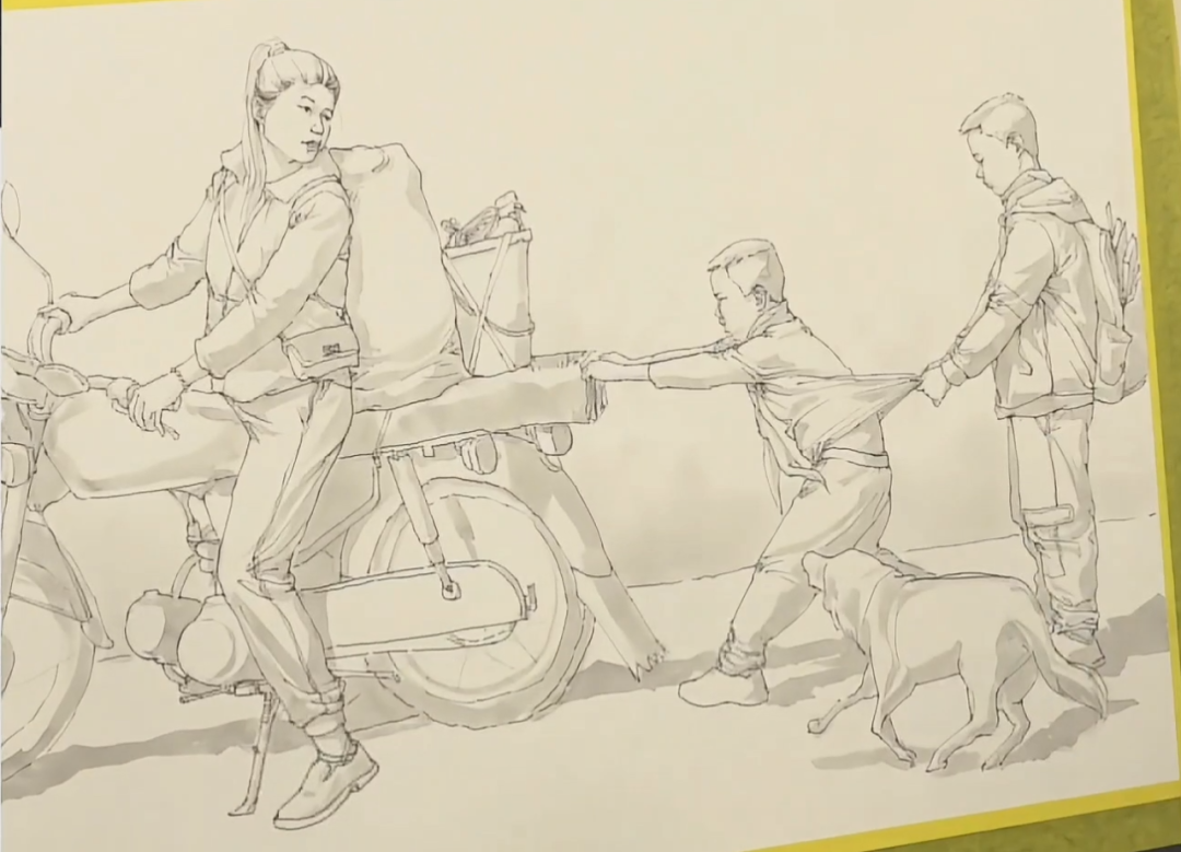 「教学解析」——用四种不同的笔来画一张速写
