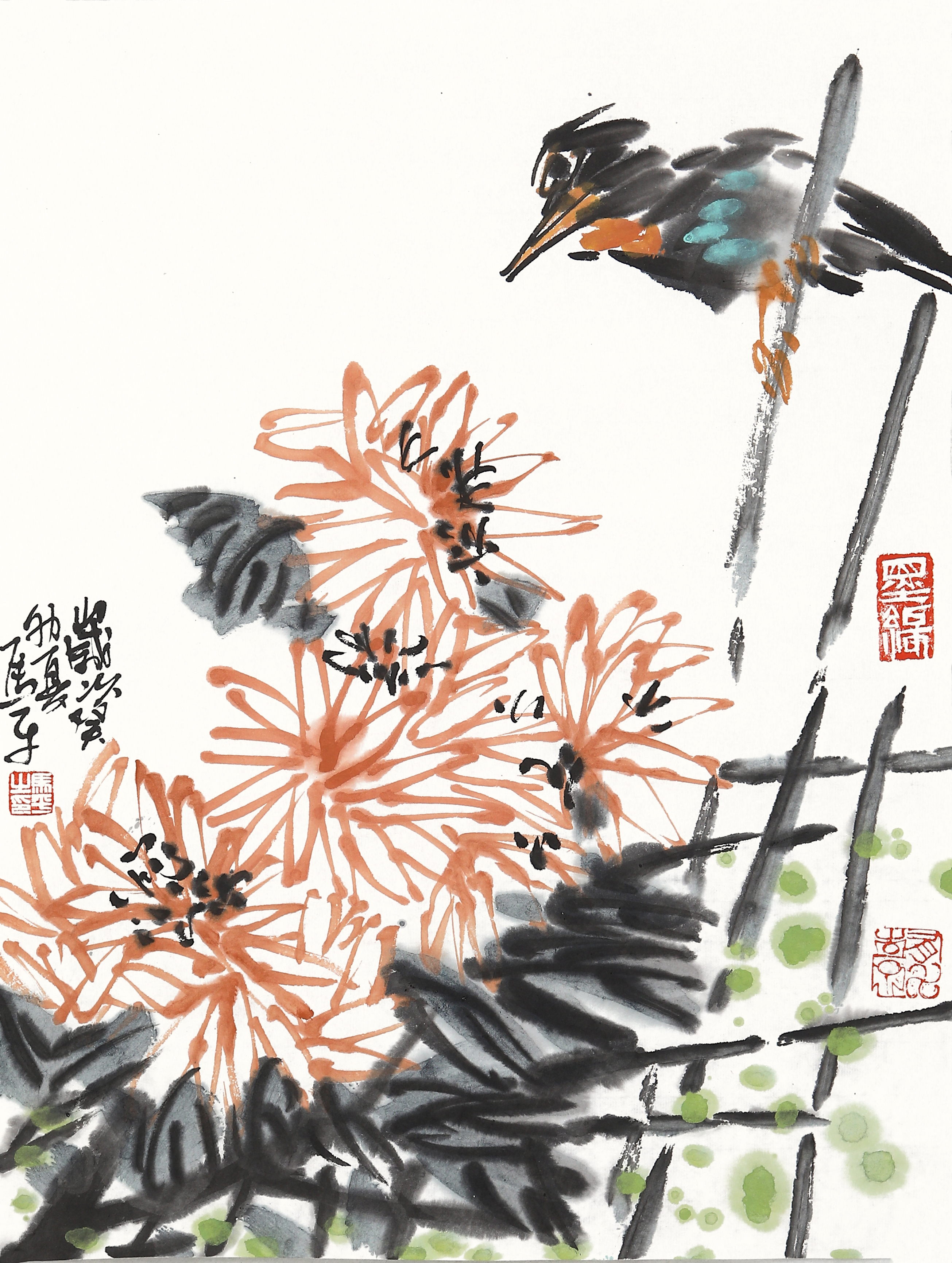 蕙质兰心——马平花鸟画高清