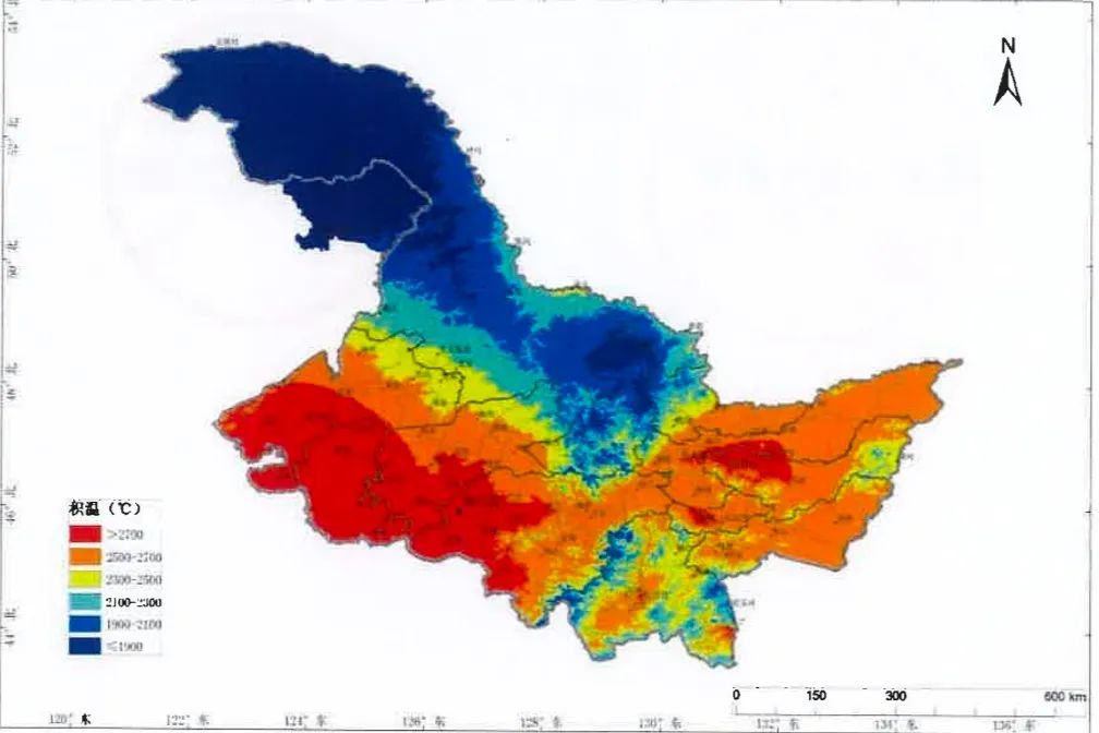 吉林省积温区划图图片