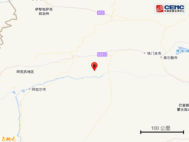 新疆阿克苏地区库车市发生3.1级地震