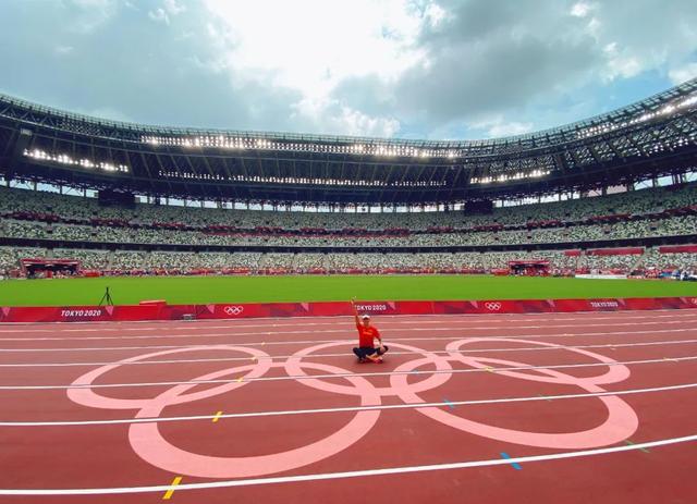 今来奥运赛场,看中国田径队"热身"