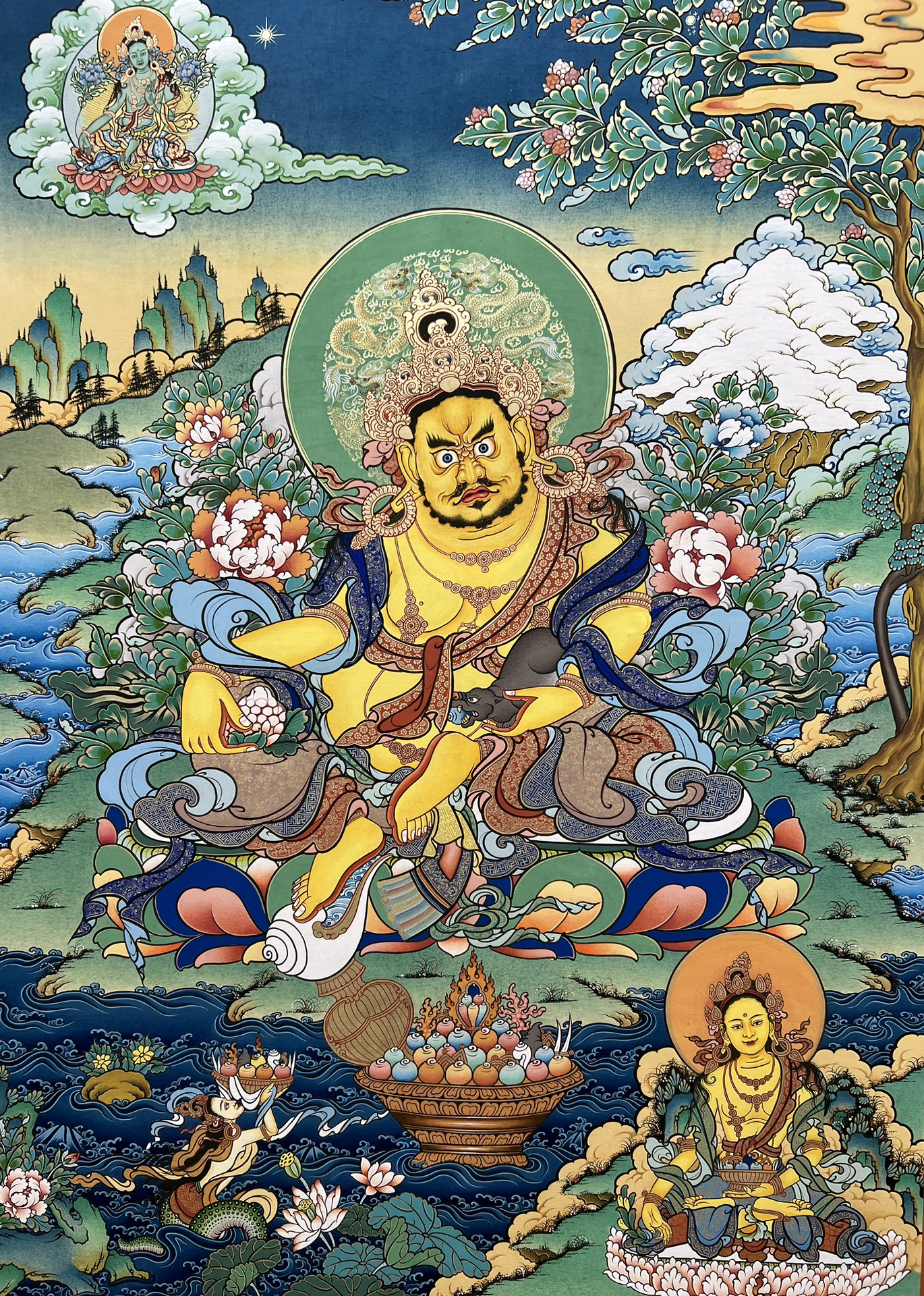 黄财神唐卡第一人:李秀,唐卡非物质文化传承人