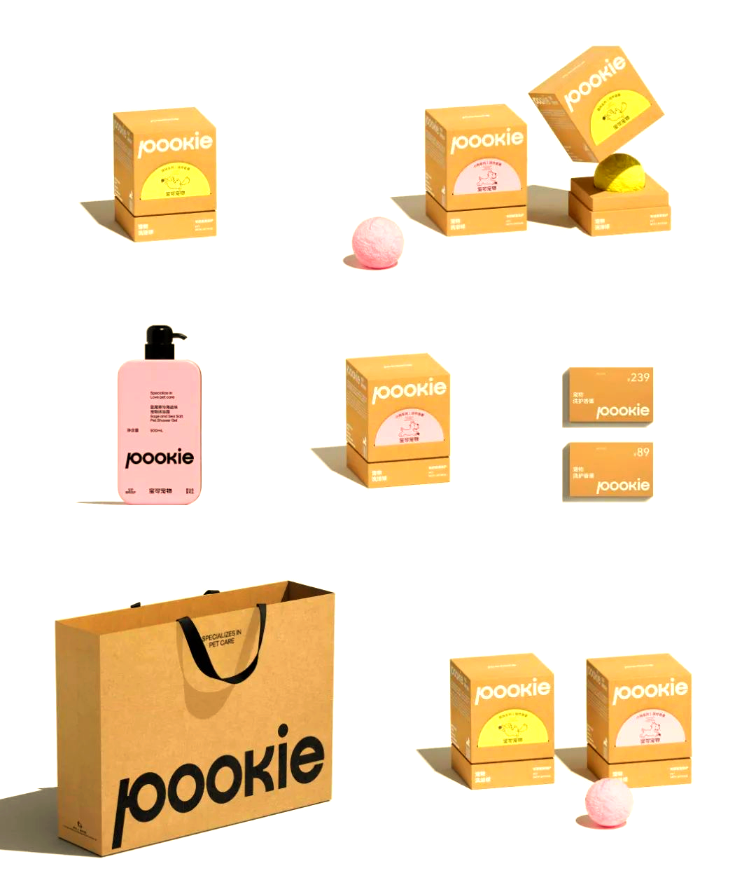 针对喵咪和狗狗这两大宠物群体,pookie的产品设计也各有特色,通过独特