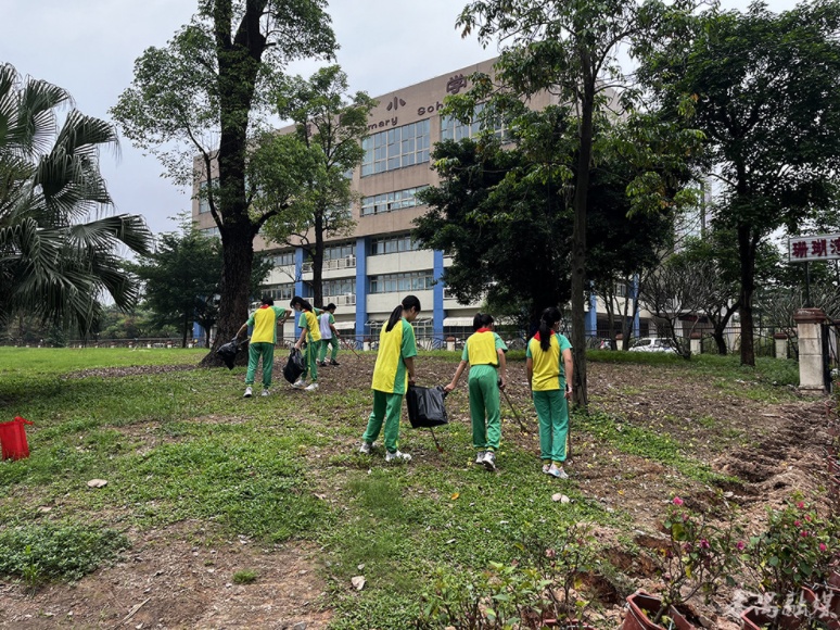 洛浦街:多方携手共建 珊瑚湾畔小学门口绿意盎然