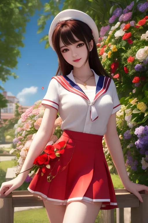 ai绘画:校服女生肖像