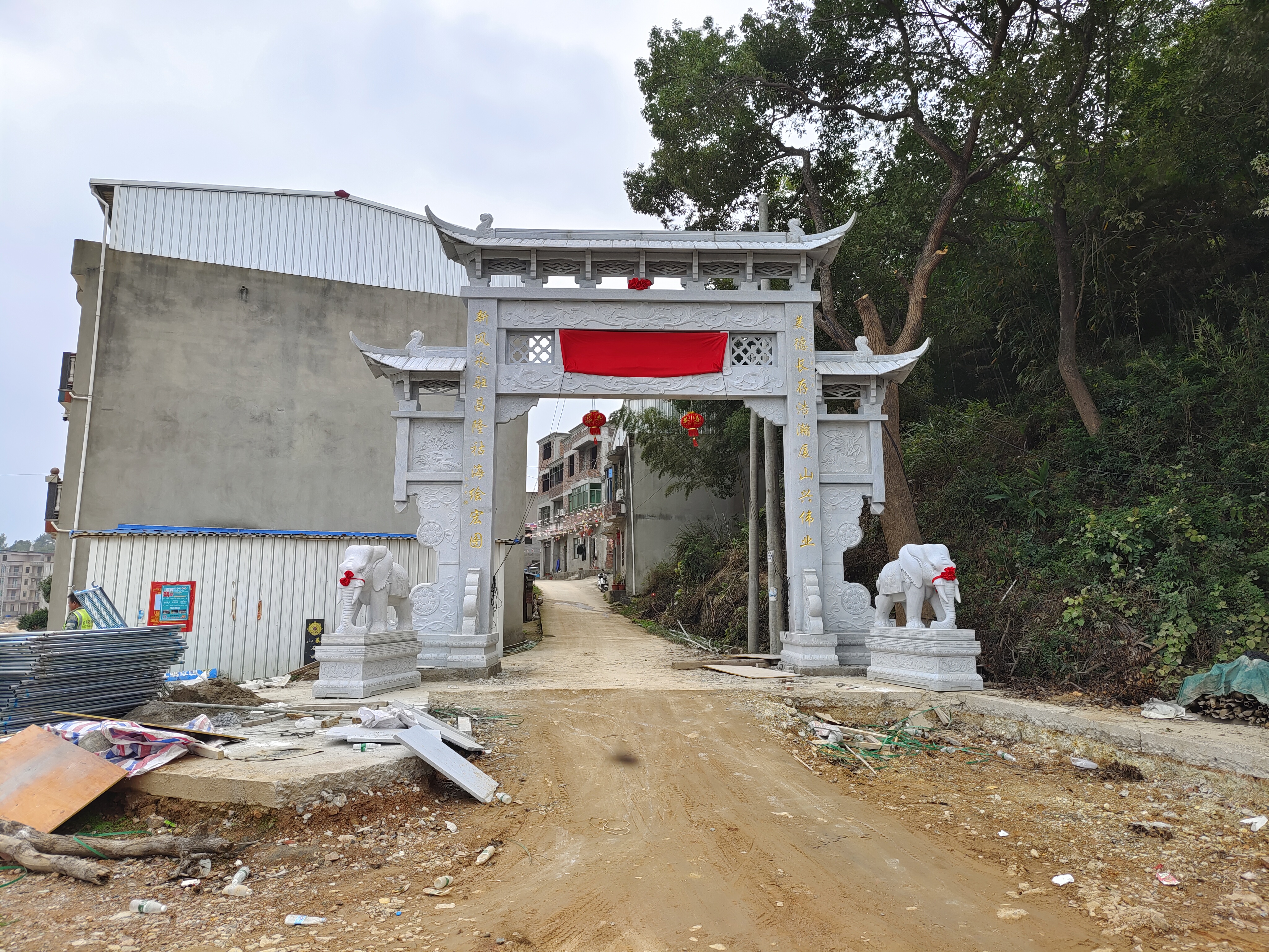 单门牌坊图片一门石牌楼风格大全