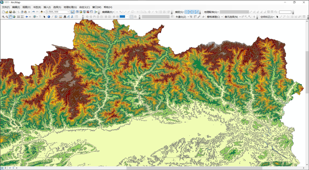 「技术」如何使用arcgis生成矢量的分层设色地形图?