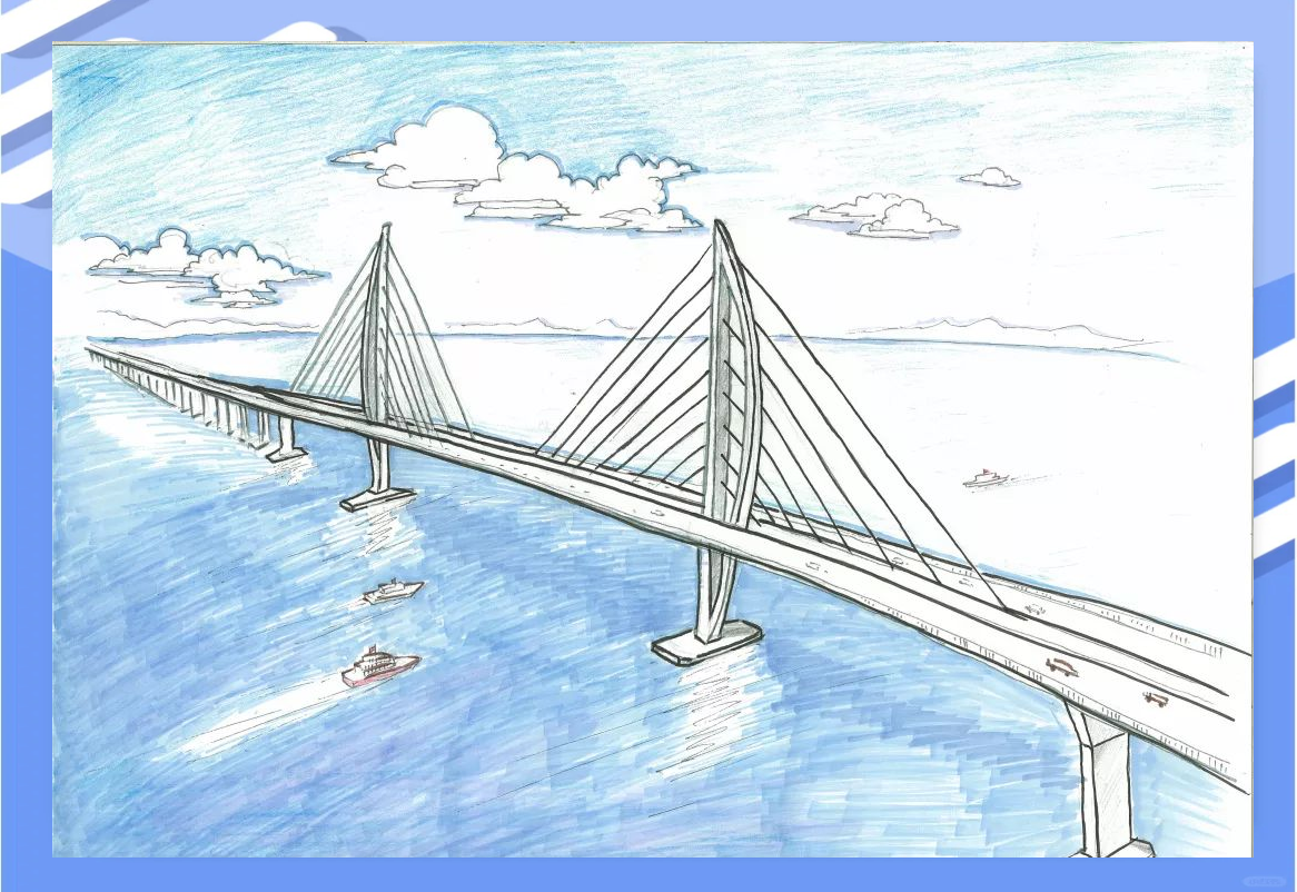 港珠澳大桥手绘作品展:匠心筑梦的青春礼赞