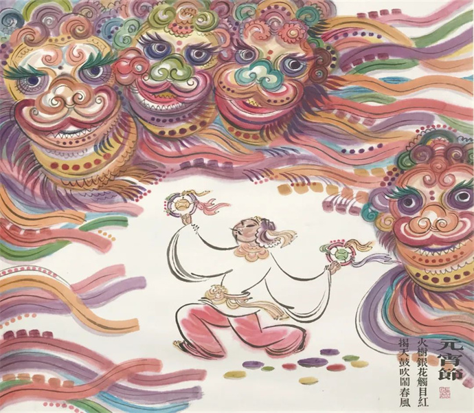 大彩写意画家张立《中国传统节日系列绘画》作品