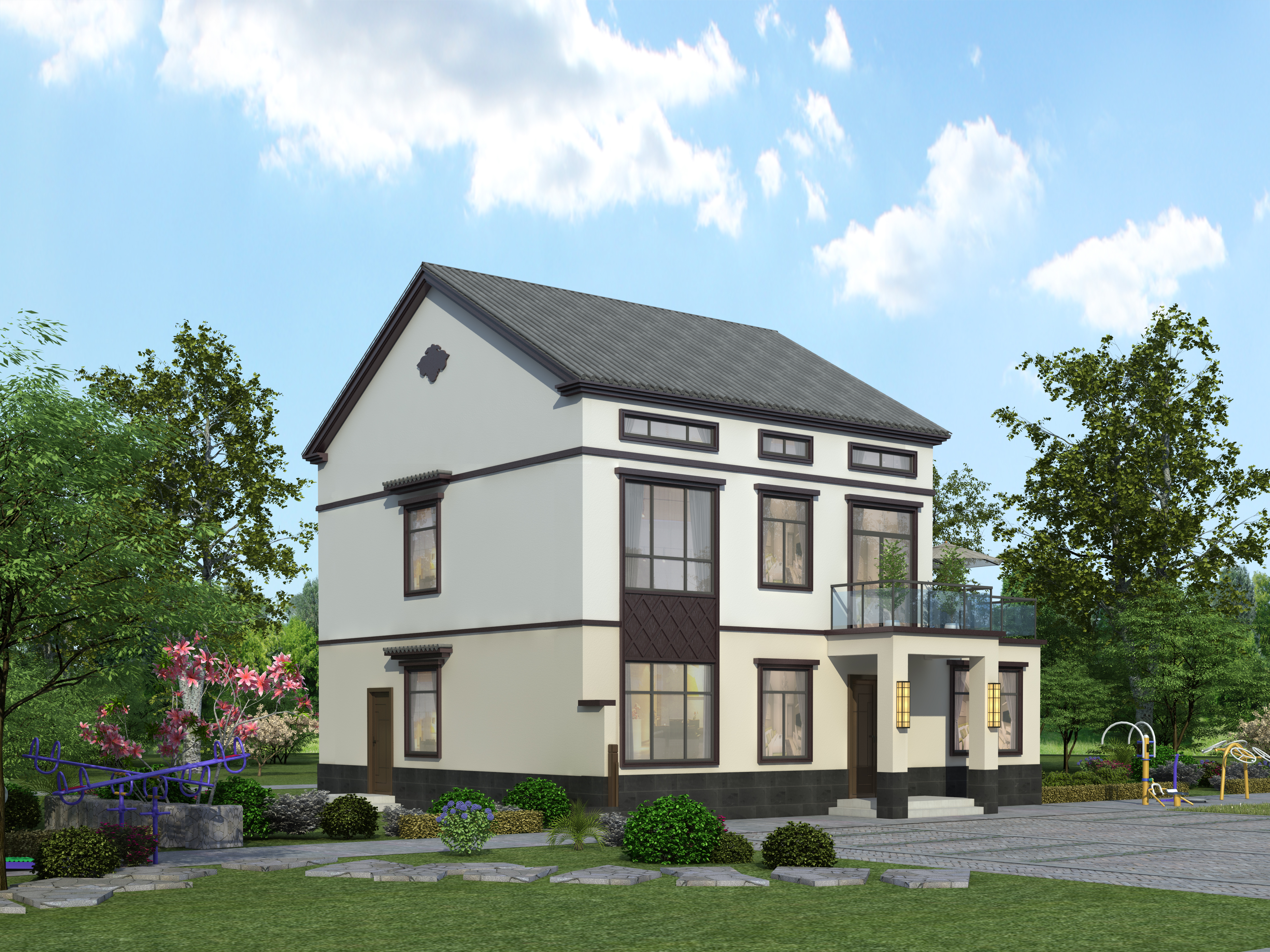 阳光房与露台结合的休闲场所,惬意悠闲十足