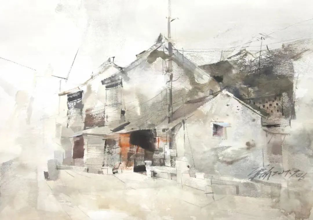 如何用水彩表现传统园林?看画家平龙醉白池畔写江南 76名家示范74