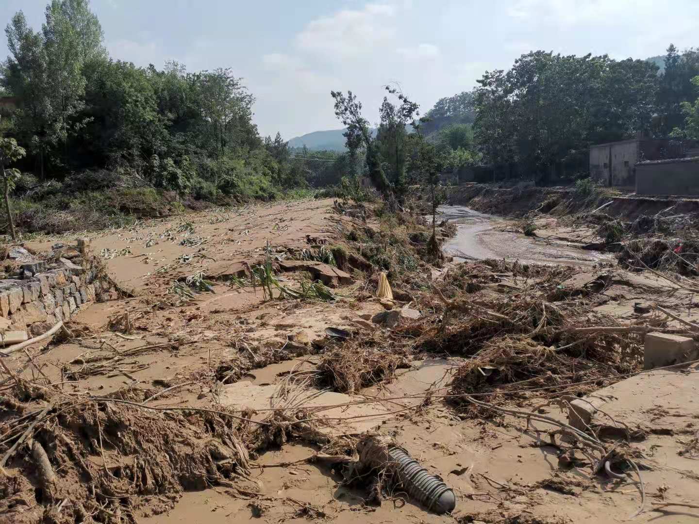 暴雨过后,郑冲村灾后重建