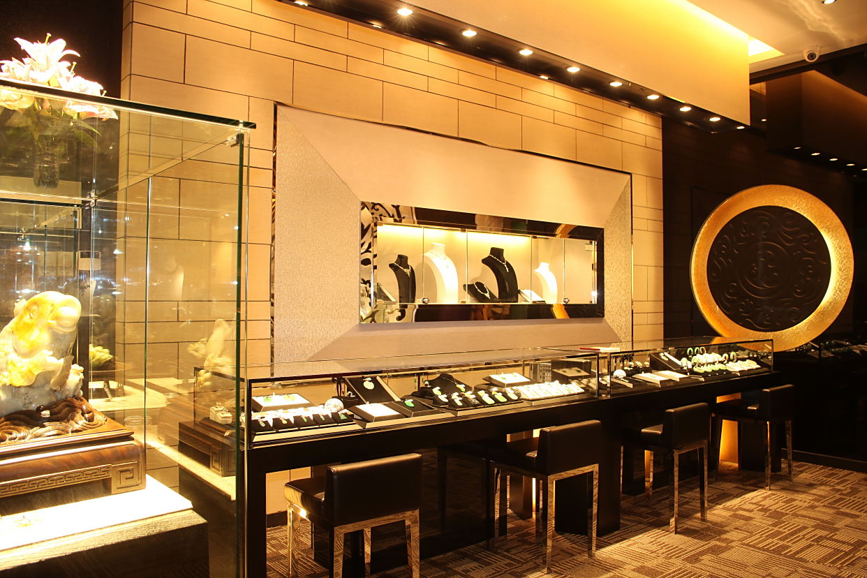 高端首饰翡翠展示柜定制完工实拍