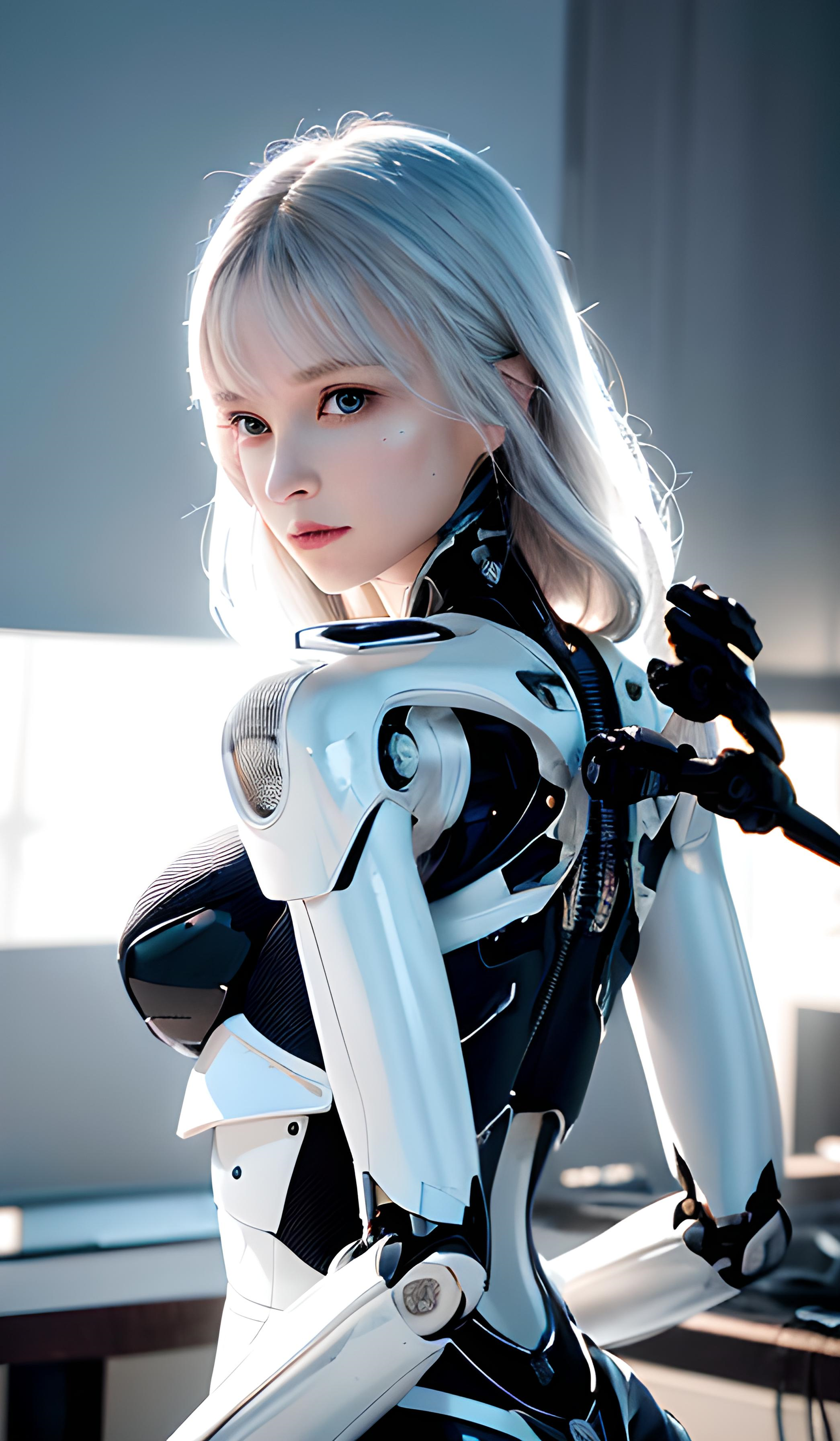 机器人美女 身体图片