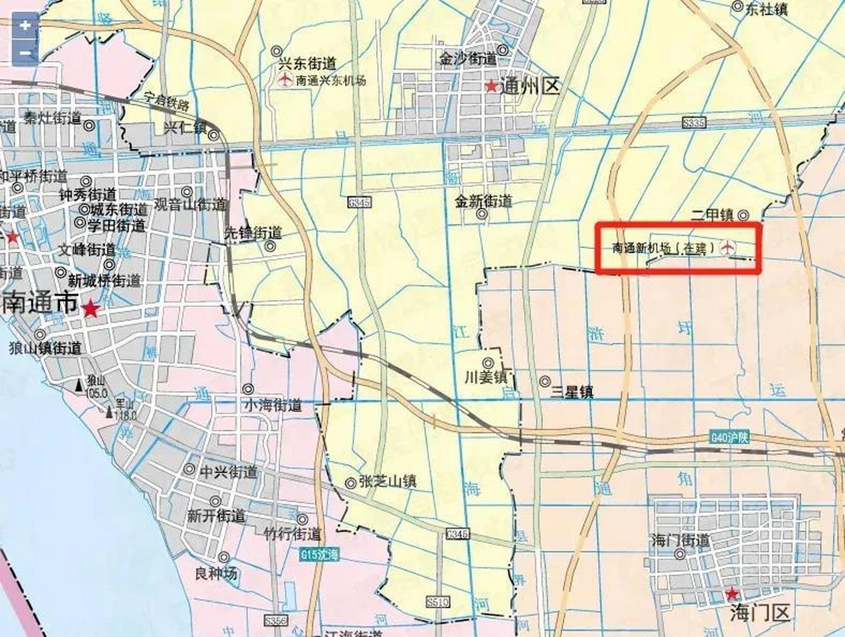 南通新机场位置地图图片