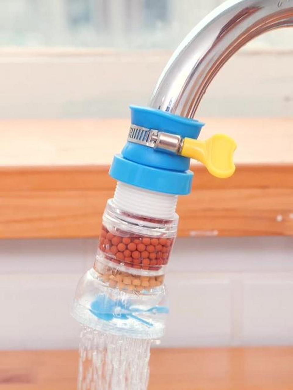 由于水龙头过滤器吸附能力有限,使用一段时间后,吸附剂就会饱和
