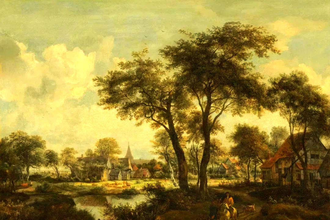 探索霍贝玛画作中透视与情感之美