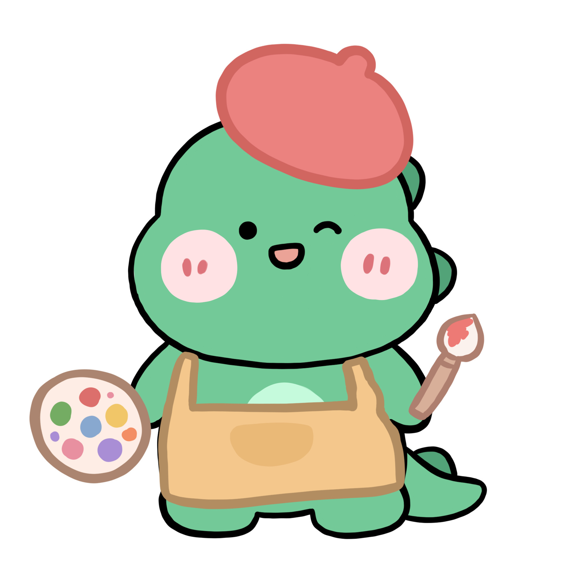 多彩壁纸739期|最新可爱小恐龙手绘头像 高清壁纸无水印