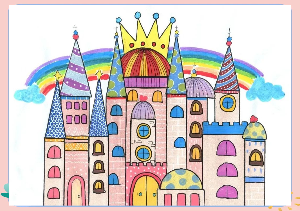 如何引导孩子创作城堡画?