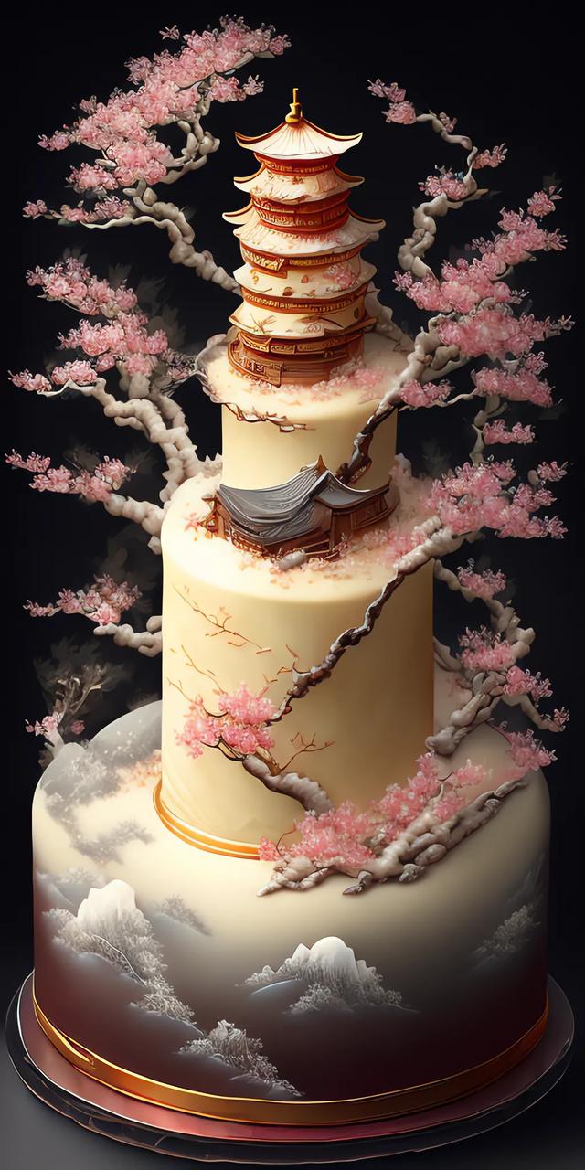 国风蛋糕壁纸,将中国传统文化展现得淋漓尽致