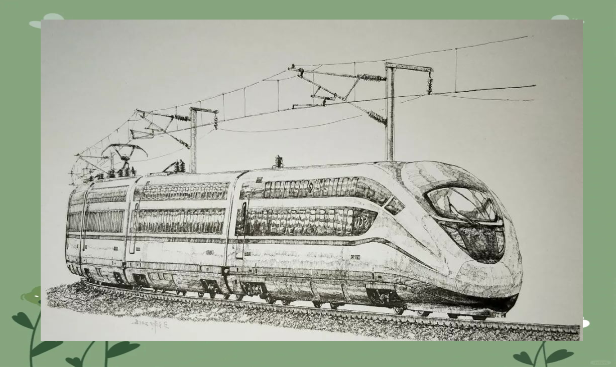 欣赏手绘列车,感受别样风格!